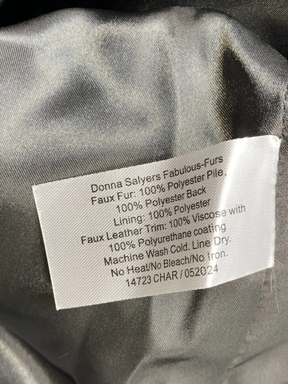 Donna Slayers Fabulous Furs Womens Vest Jacket Charcoal Gray Size XS Posh Snap - Picture 11 of 11